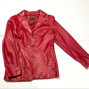 Siena red leather jacket